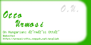 otto urmosi business card